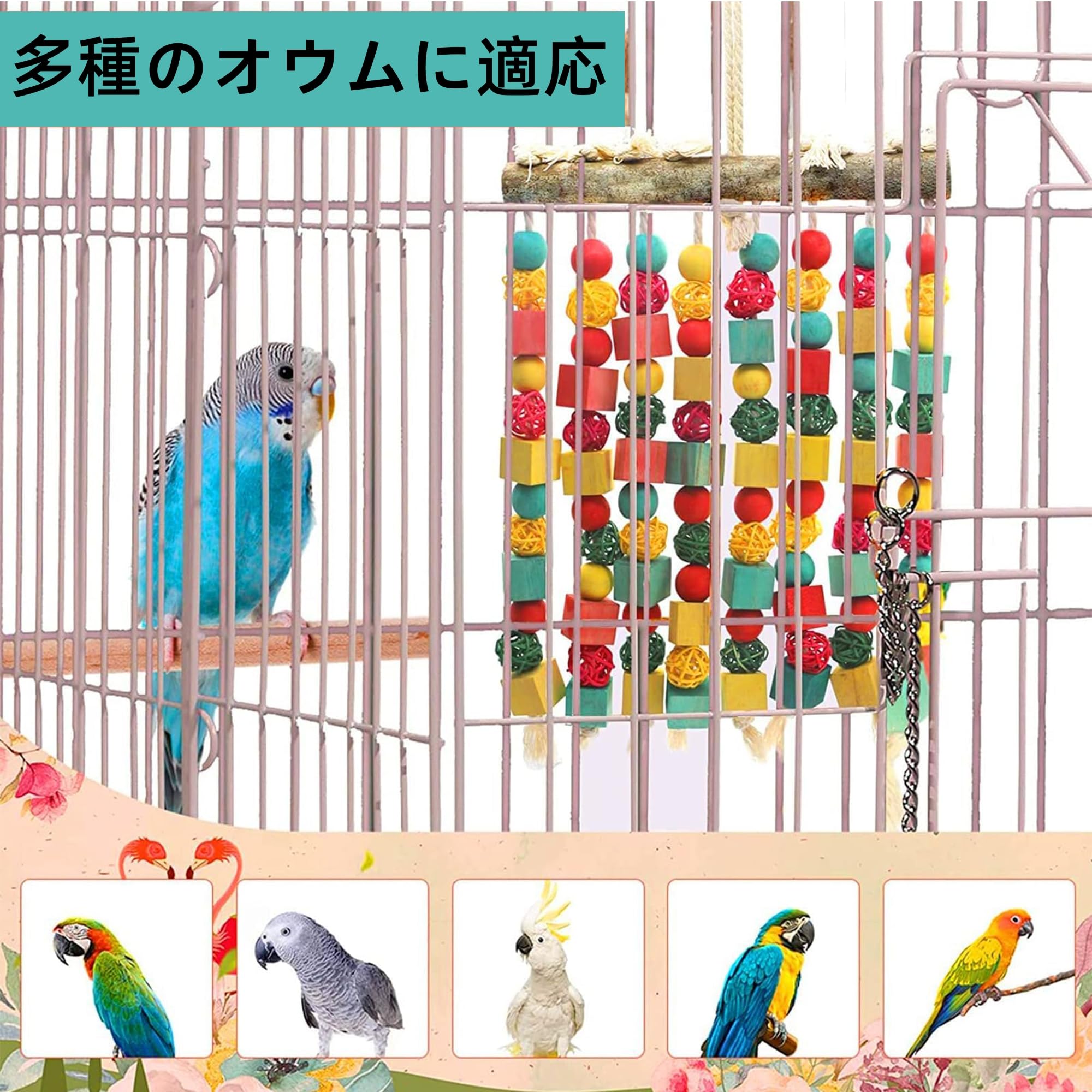 Amazon | 鳥おもちゃ バードトイ インコ おもちゃ 鳥グッズ 吊下げ